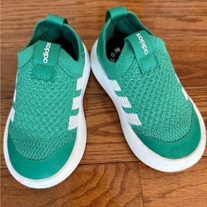 Adidas Kids Green Slip-On Sneakers